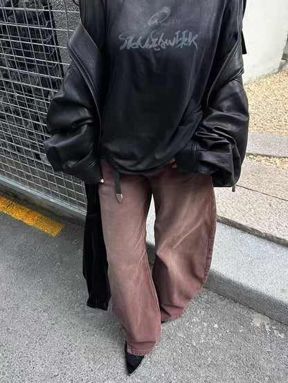 Spray-Wash Panelled Brushed Cargo Pants