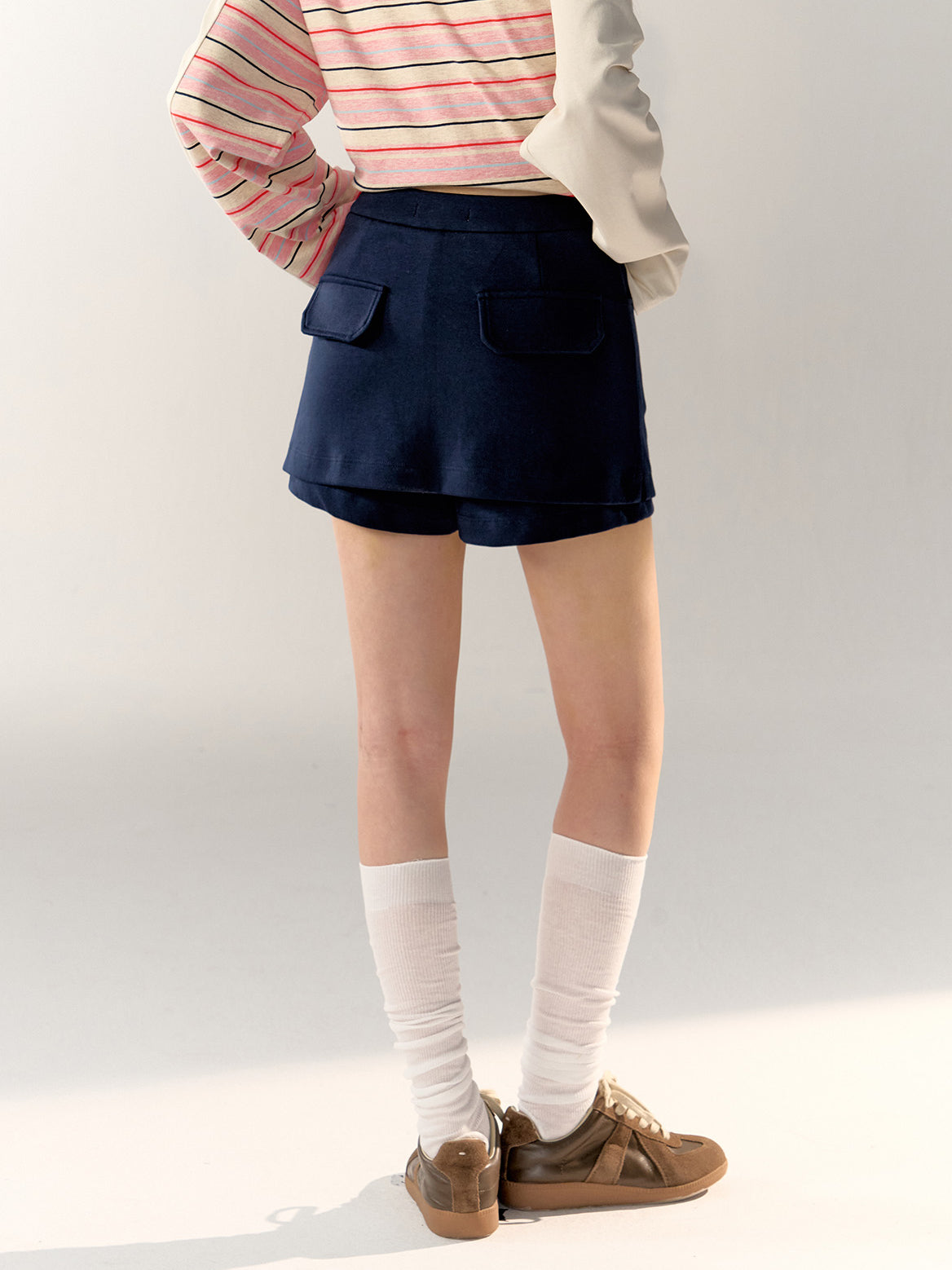 A-Line High-Waist Short Skirt