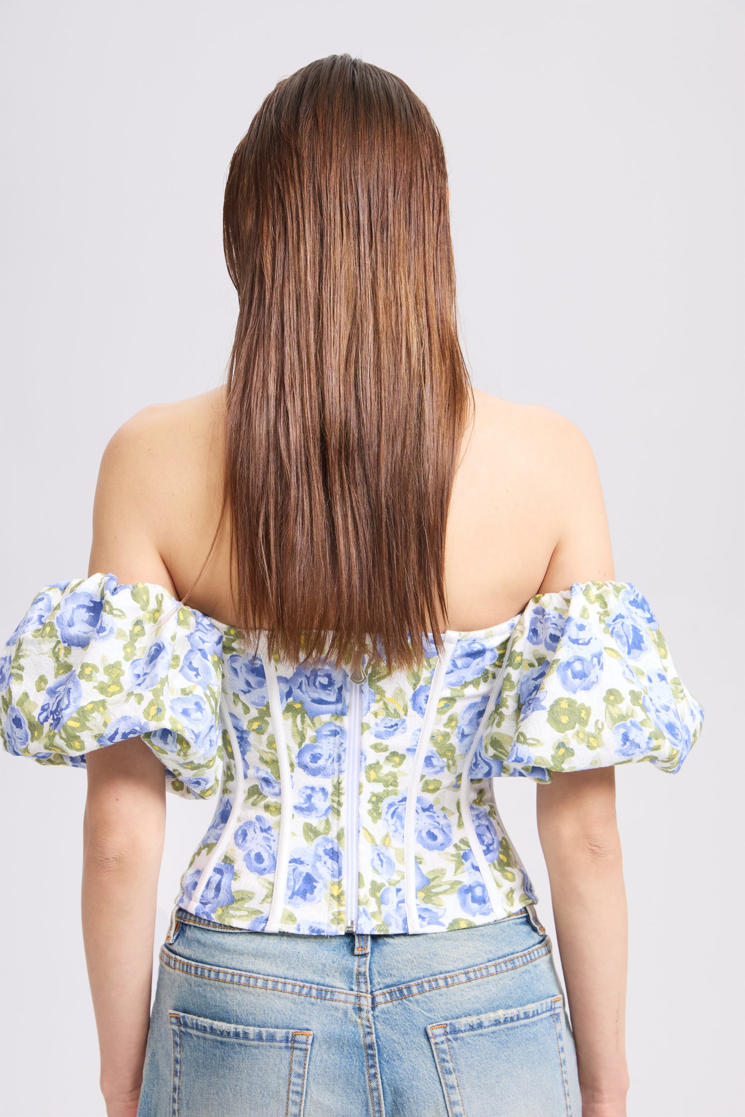 Oil Painting Floral Corset