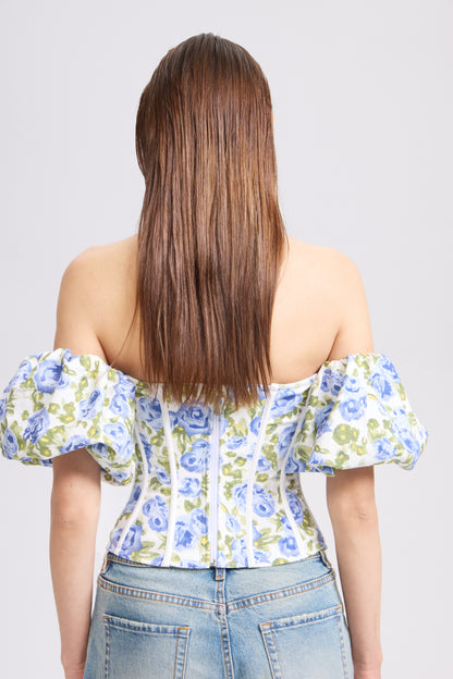 Oil Painting Floral Corset