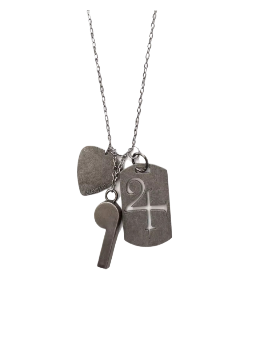 Layered Industrial Punk Pendant Necklace