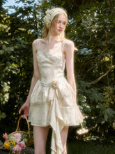 Cloud - like Lace Jacquard Little White Dress - CHINASQUAD