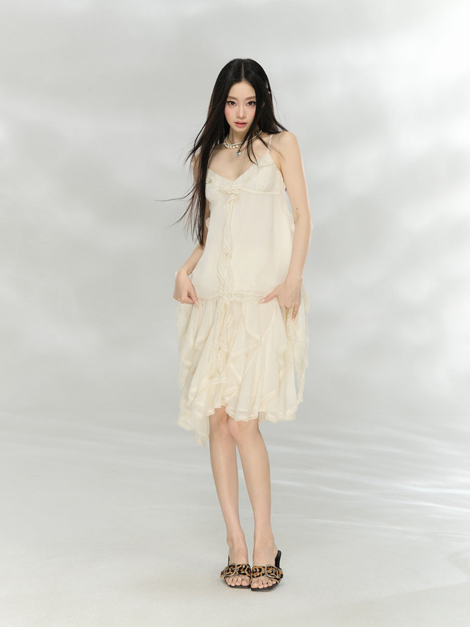 Chiffon Camisole and Skirt Two-Piece Set