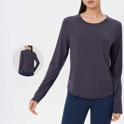 Round-neck Long-sleeve Pilates Training Top