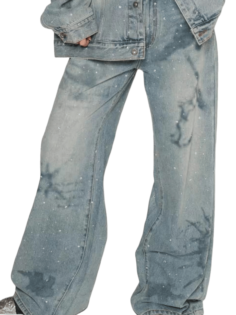 Nautical Map Straight-Leg Denim Jeans