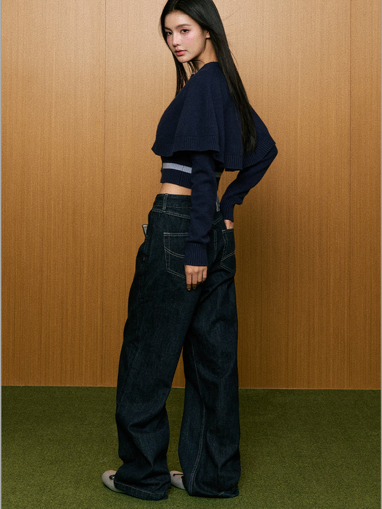 Vintage Low-Waist Denim Pants