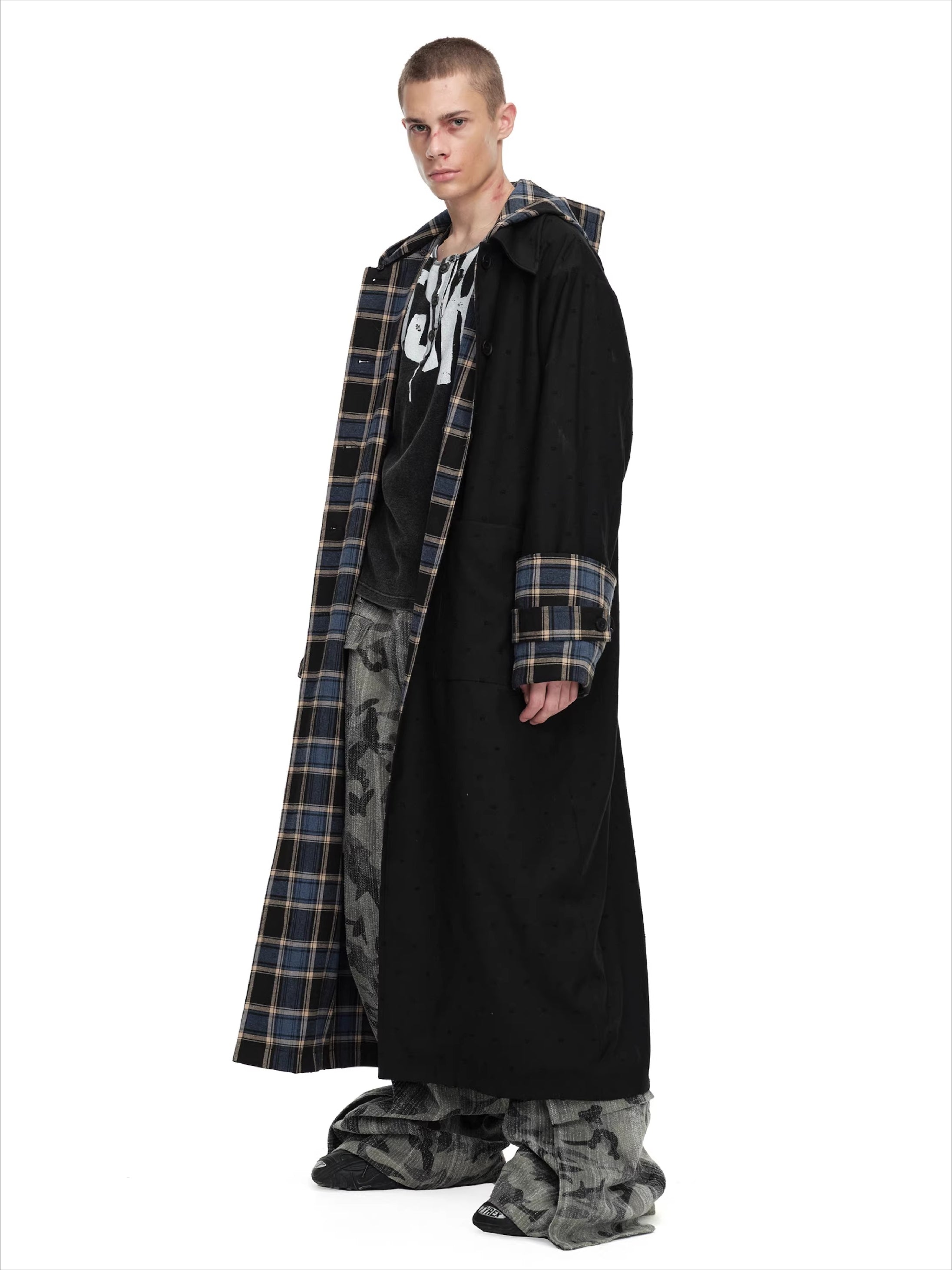 Reversible Hooded Long Coat