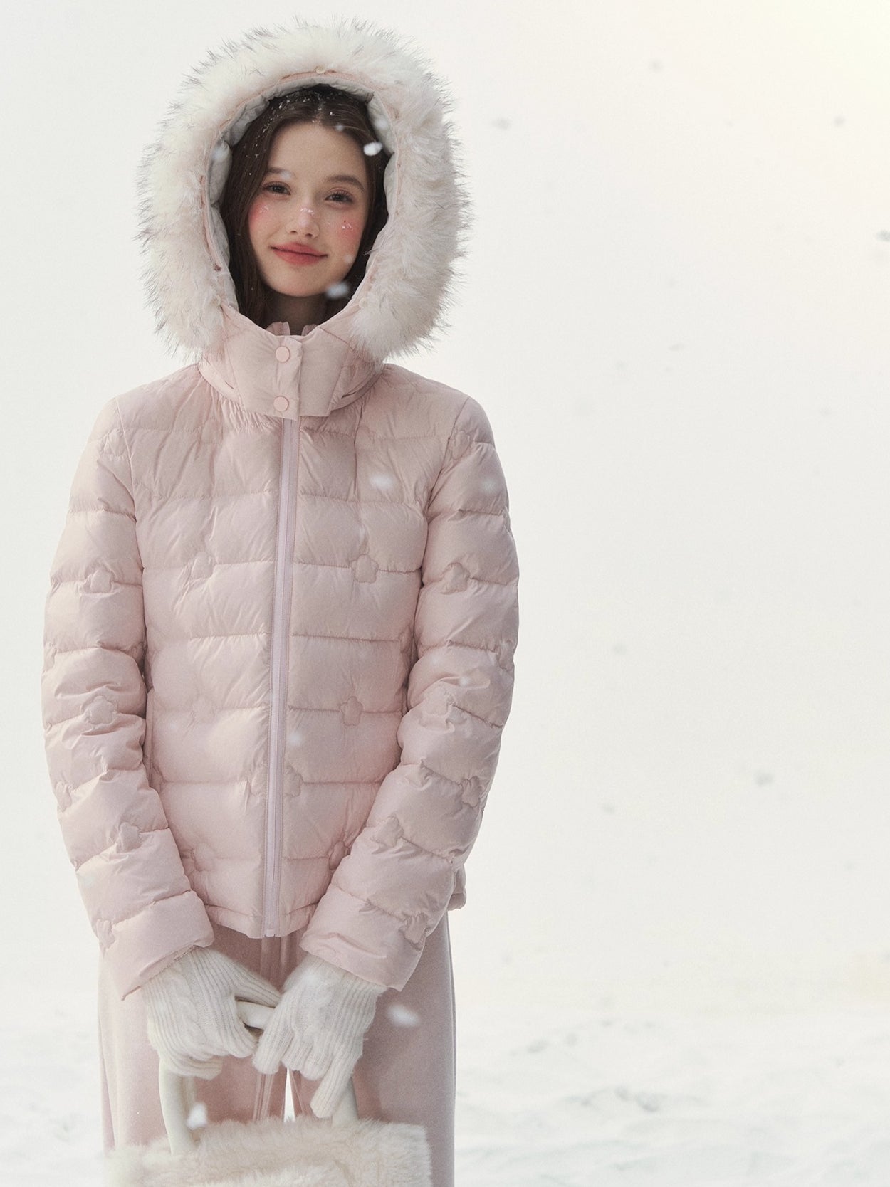 Embossed Sweet Dream Quilted Down Jacket