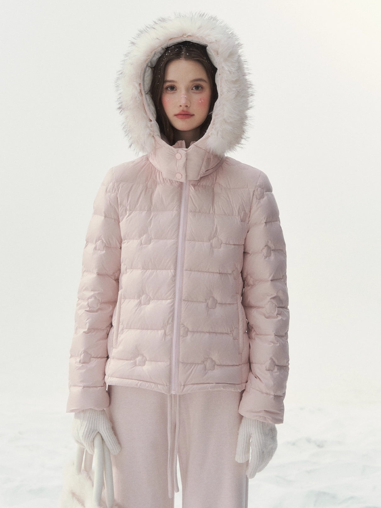 Embossed Sweet Dream Quilted Down Jacket