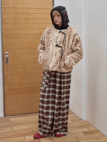 Fair Isle Pony Jacquard Knit Balaclava Hat