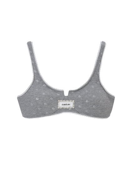 Silver-Logo Camisole Bra Innerwear