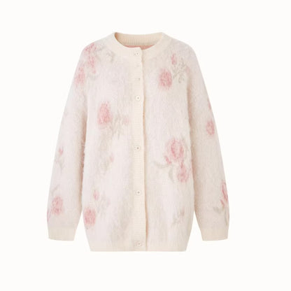 Merino Wool-Blend Knit Jacket