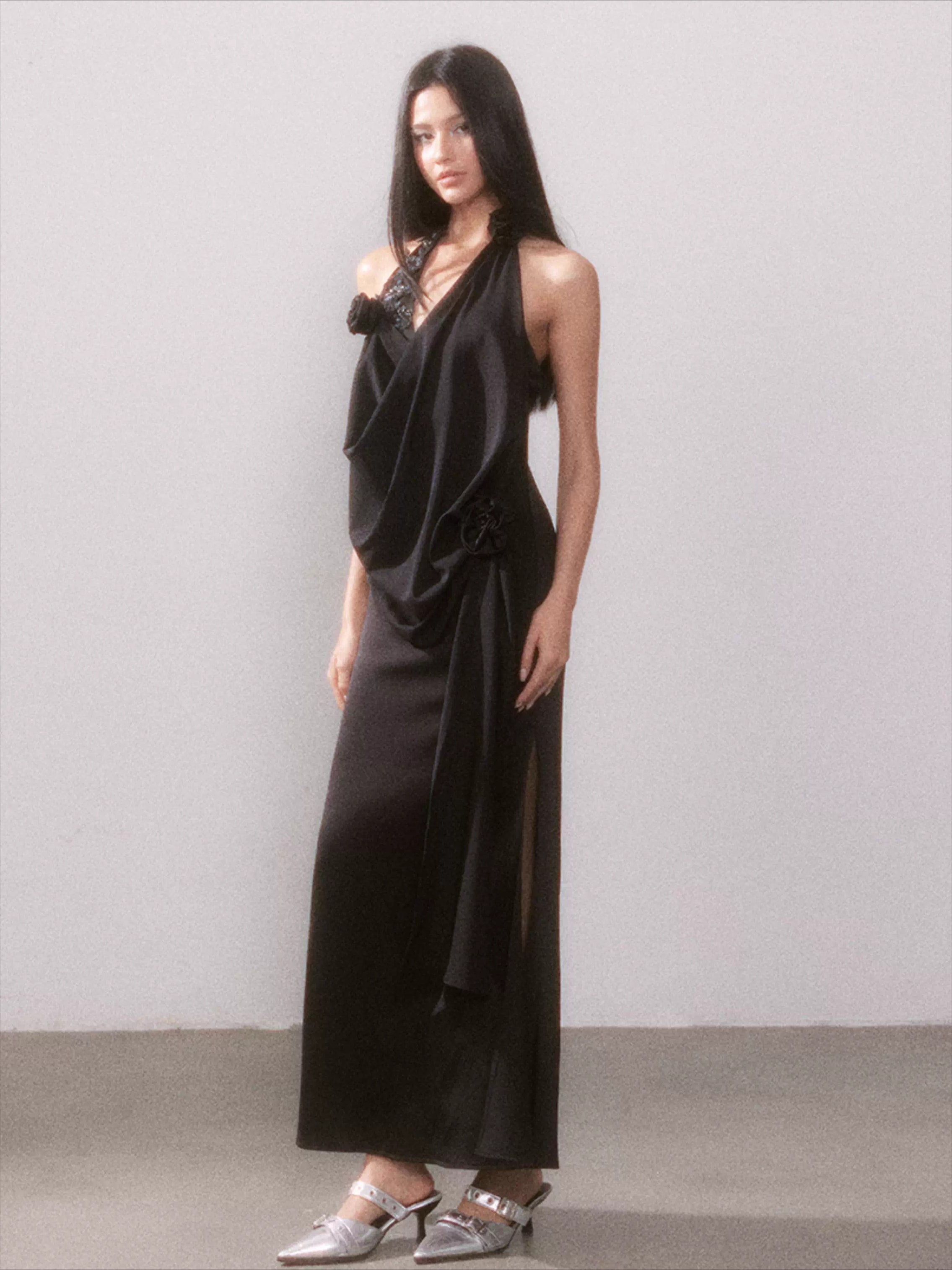 Tyndall Muse Satin Glow Maxi Dress