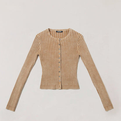 Wild Retro Ribbed Knit Cardigan