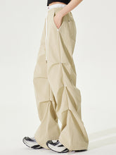 Lace Paneled Pleated Wide-leg Pants - CHINASQUAD