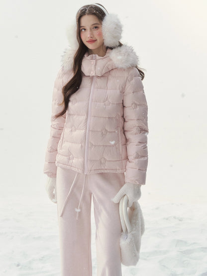 Embossed Sweet Dream Quilted Down Jacket