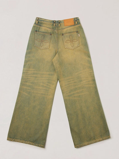 Wild Mustang Classic Wide-Leg Jeans
