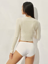 Crew-neck Long-sleeve Knitted Cardigan Coat - CHINASQUAD