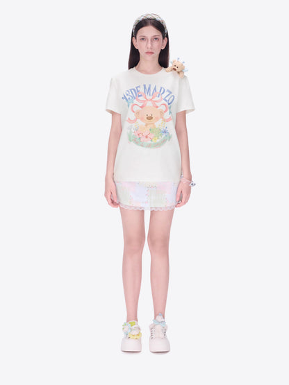 Floral Illustration Cotton Tee