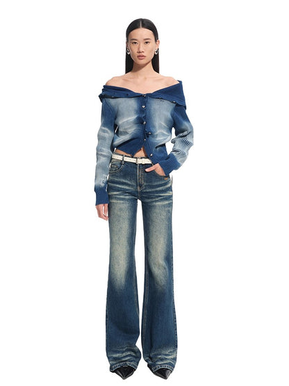 &quot;Feria Series&quot; Volcano Tie-Dye Washed Knit Cardigan - CHINASQUAD