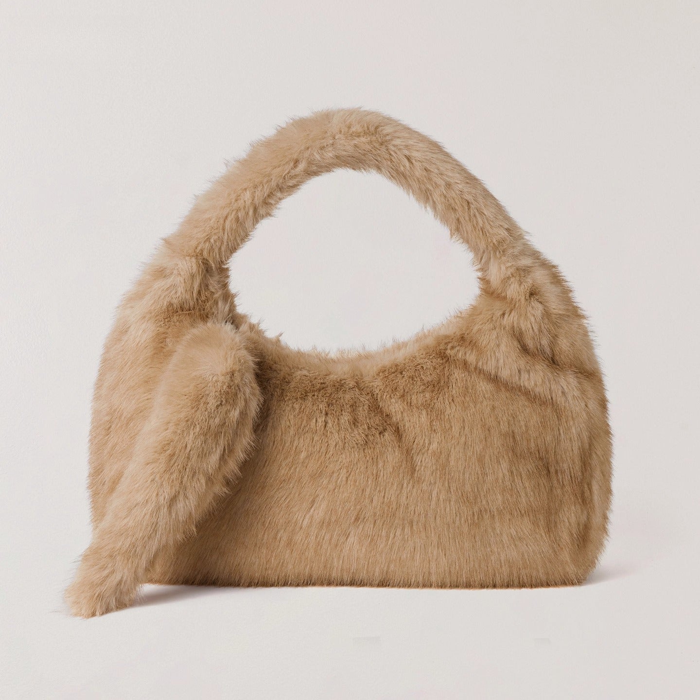 Cross Relic Faux Fur Stone Bag