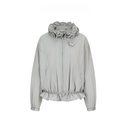 Lace Collar Lightweight Jacket