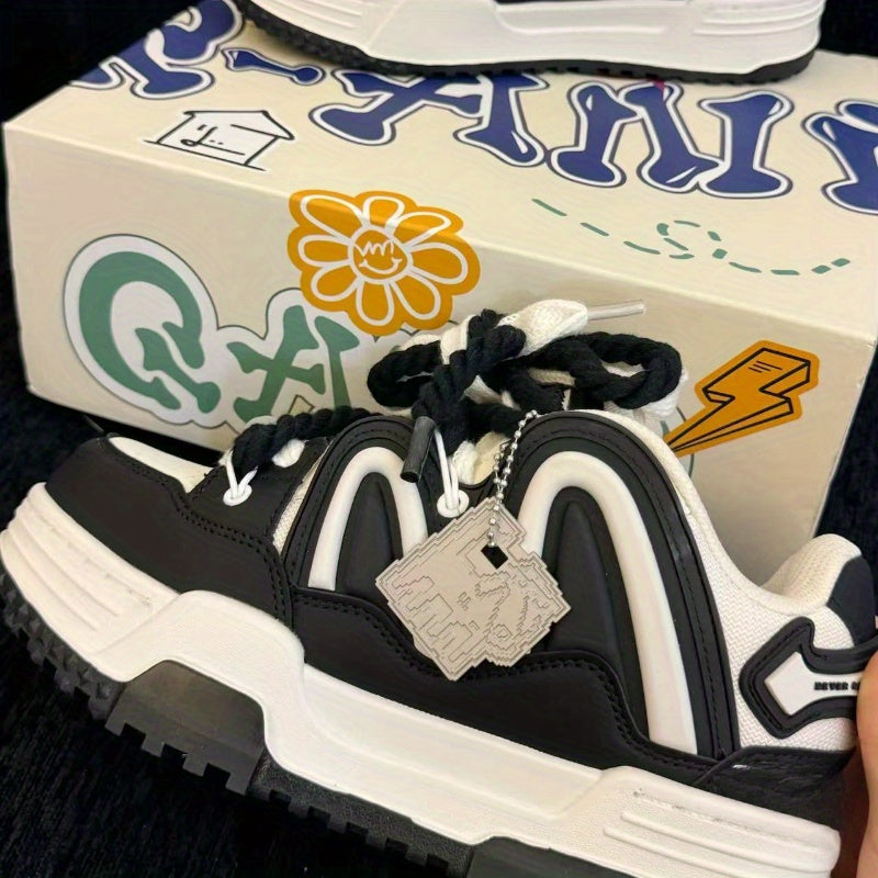 Black Panda Low-Top Casual Sneakers