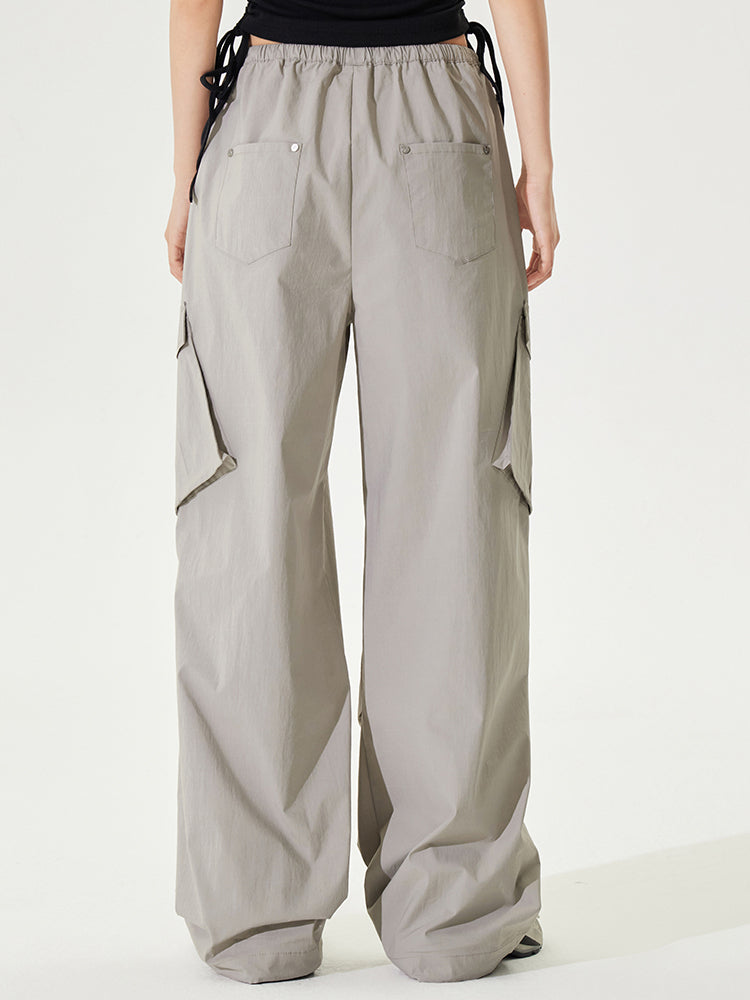 Pleated Low-rise Cargo Pants - CHINASQUAD