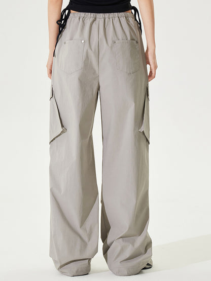 Pleated Low-rise Cargo Pants - CHINASQUAD
