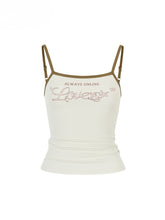 Color-Block Letter Print Camisole - CHINASQUAD