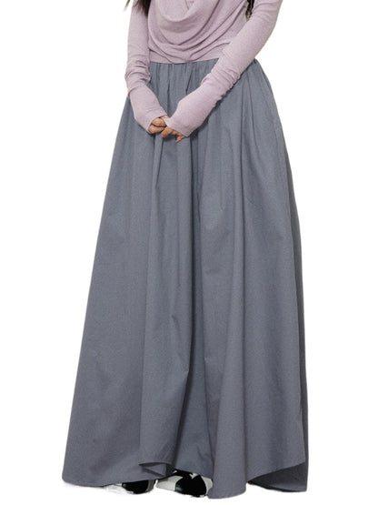 Asymmetrical Pleated Maxi Skirt