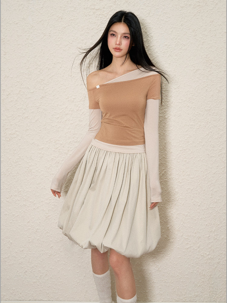 Asymmetric Shoulder Modal Top