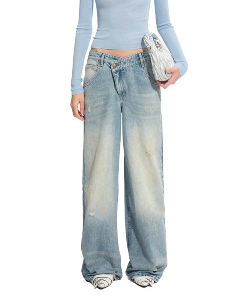 &quot;Savanna Series&quot; Washed Hand-rubbed Denim Jeans