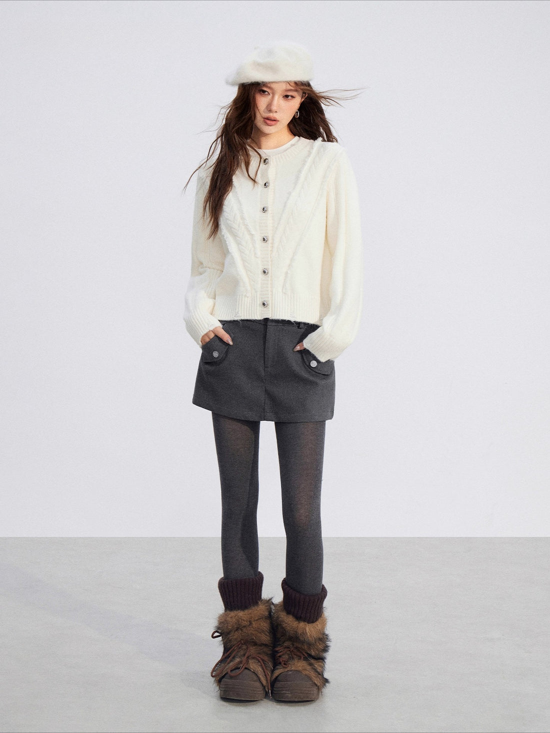 Soft Plush Cable-Knit Sweater