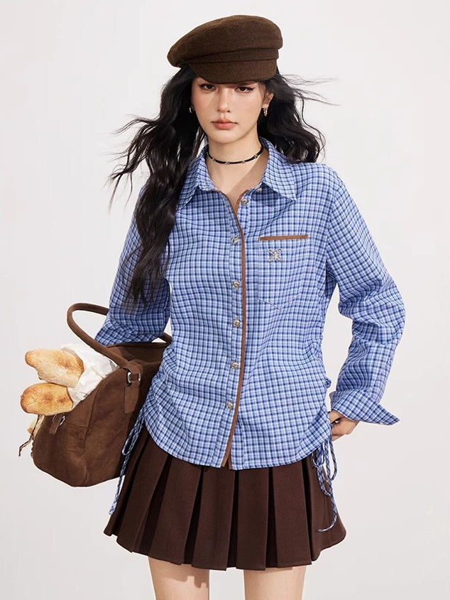High-Waist Pleated Skirt