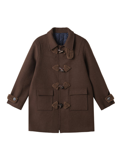 Brown Toggle Wool Coat