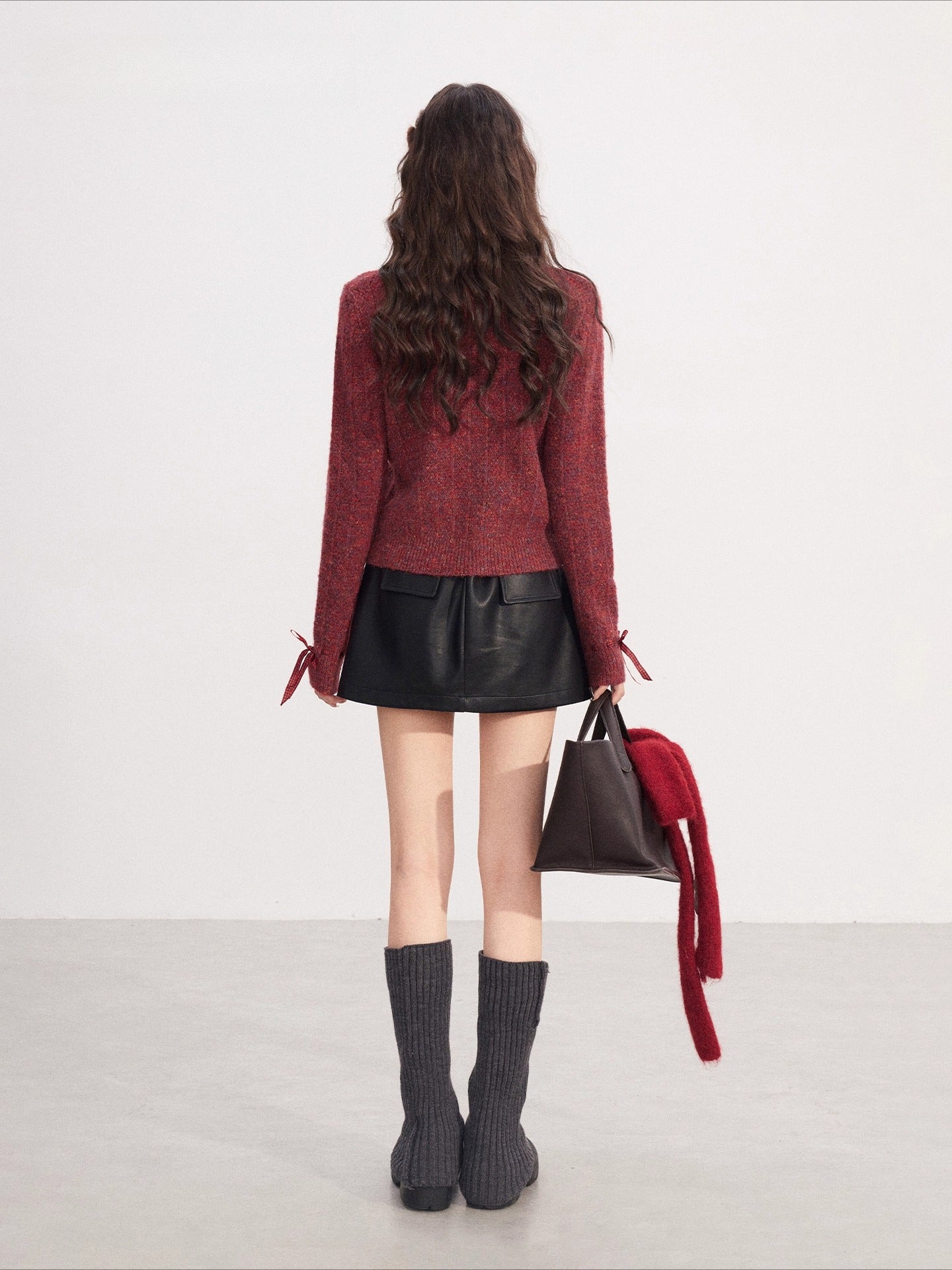 Bow-Detail Soft-Touch Knit Sweater