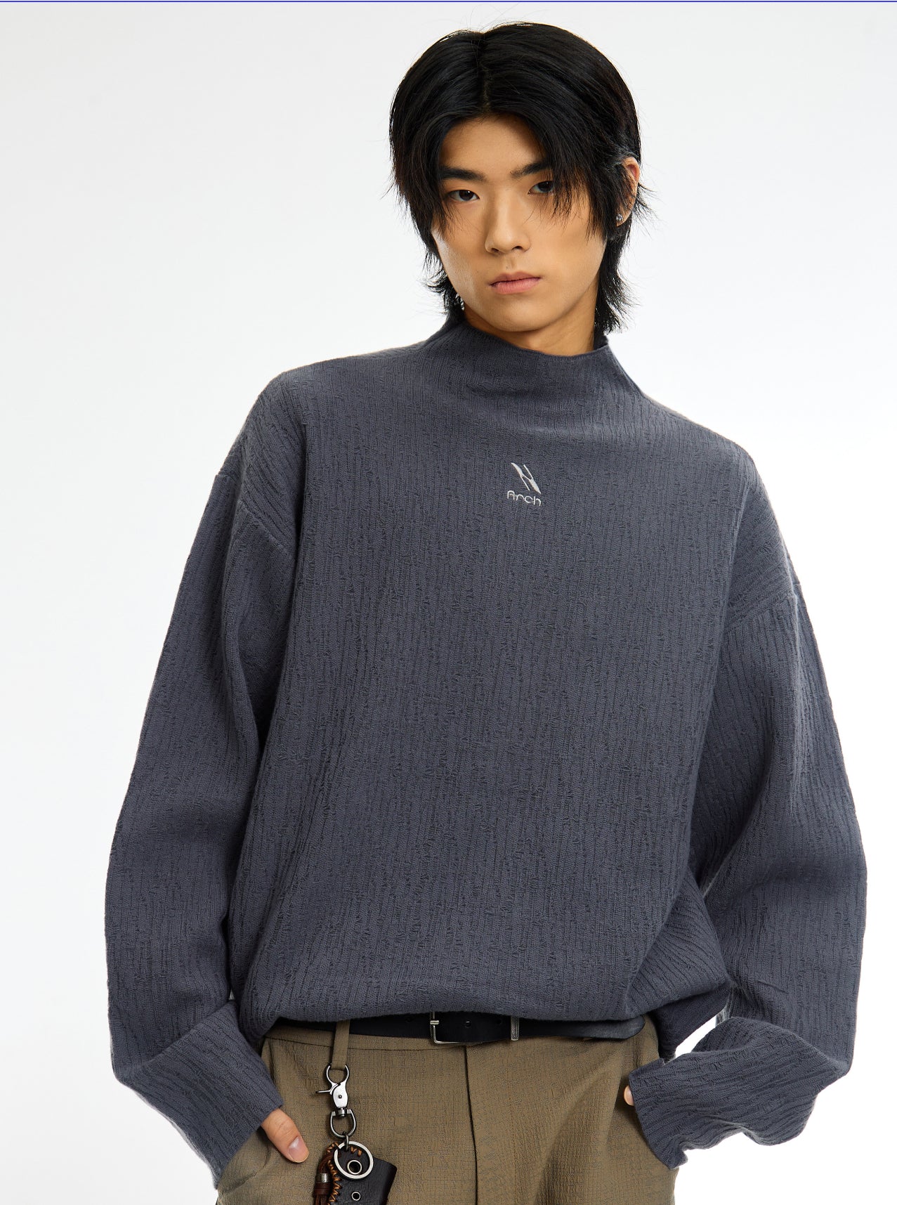Texture Turtleneck Knitwear - CHINASQUAD