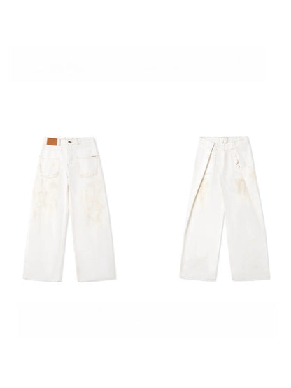 Polar Washed Twill Denim Wide-Leg Jeans
