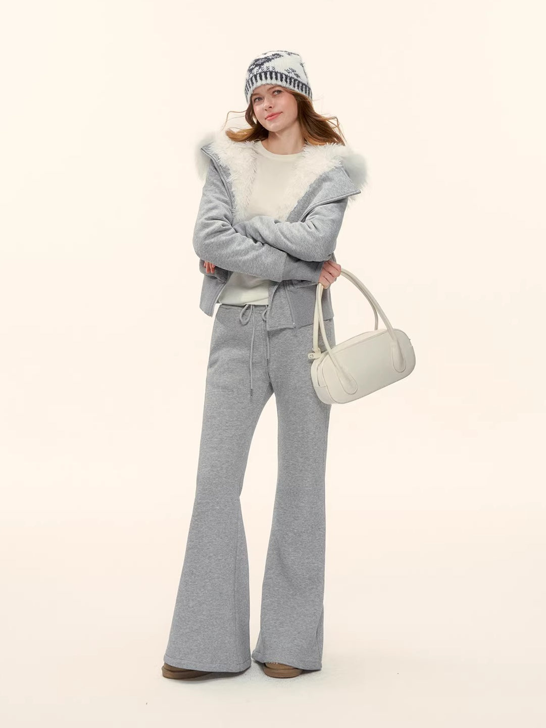High-Waist Flared Lounge Pants