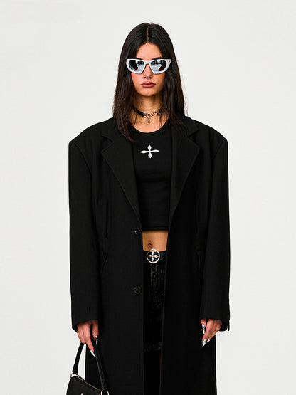 Black Oversized Vintage Coat