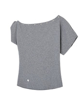 Off-Shoulder Asymmetric Twist Knot Half-sleeve Top - CHINASQUAD