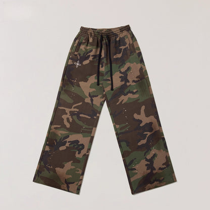 Cross Emblem Tower Wide-Leg Sweatpants