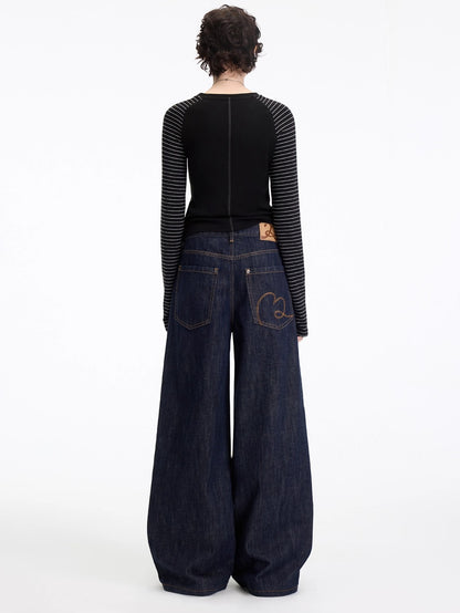 Contrast Raglan Slim-Fit Long-Sleeve Tee