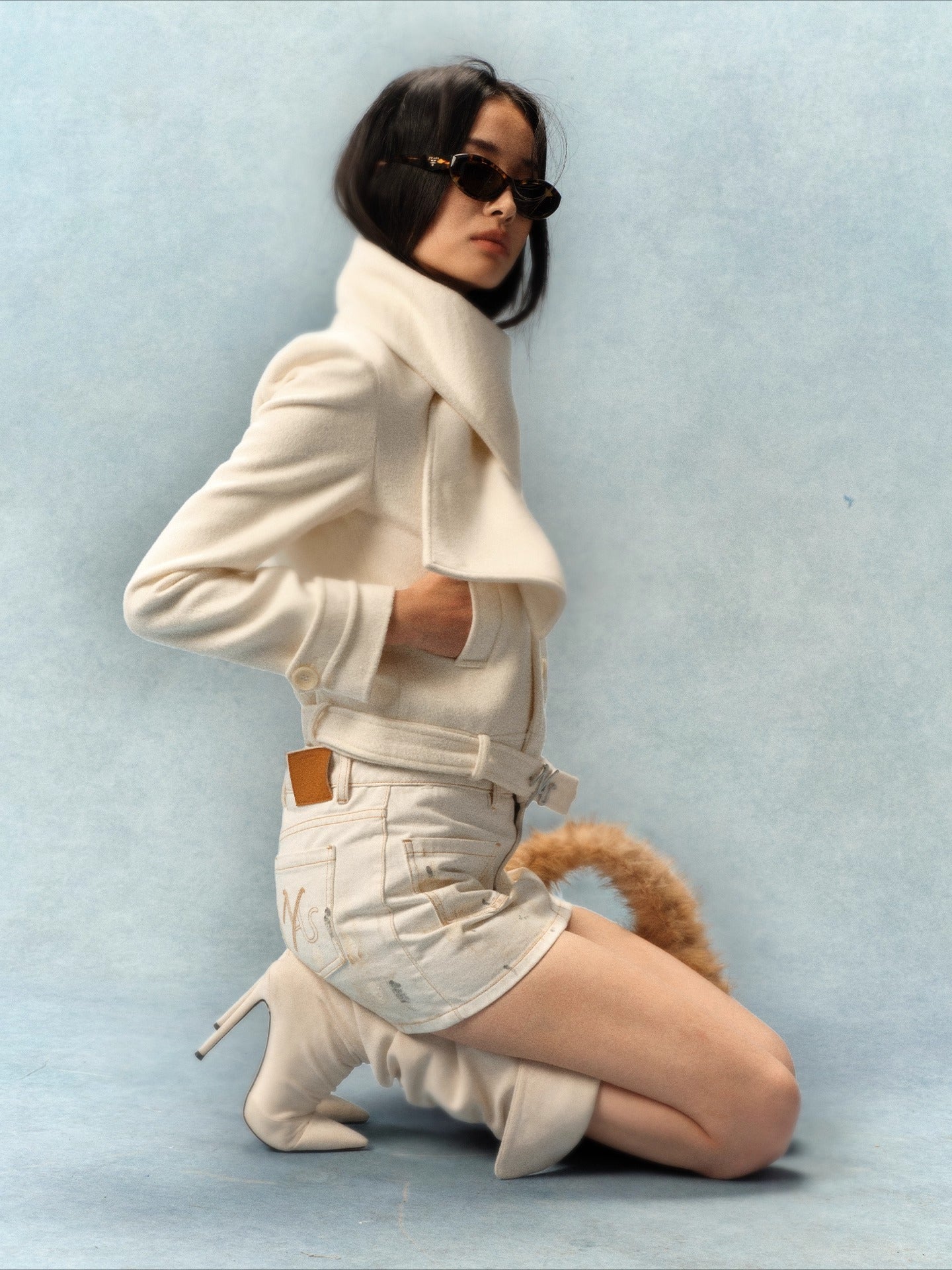 Rose Shawl Wool Short Jacket