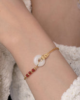 "Changle 长乐" Hetian Jade Peaceful Botton Bracelet - CHINASQUAD