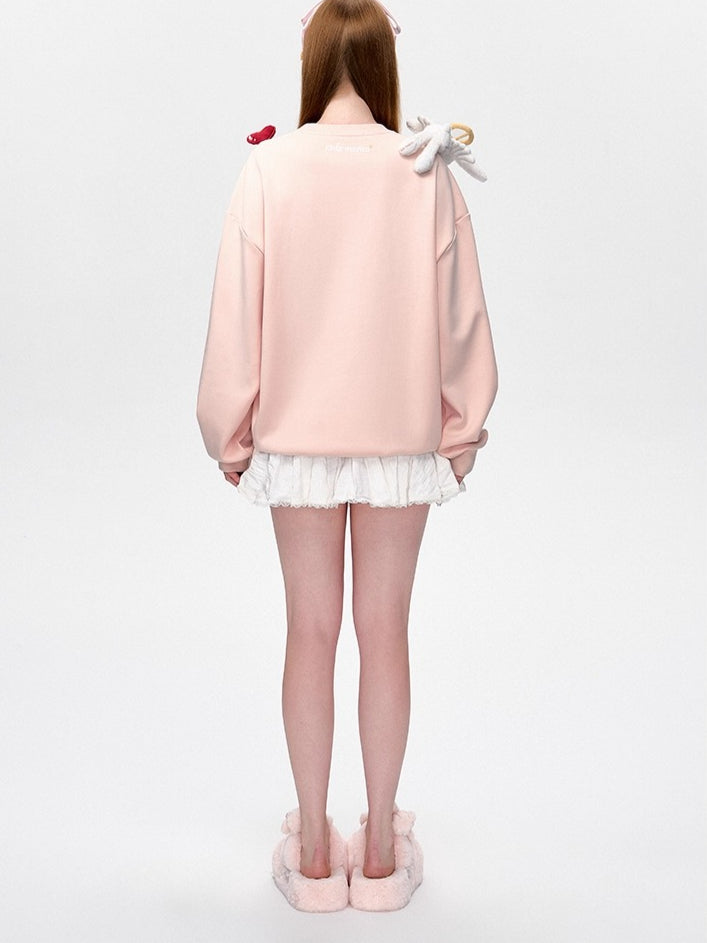 Fur Bear Paw Platform Slide Slippers