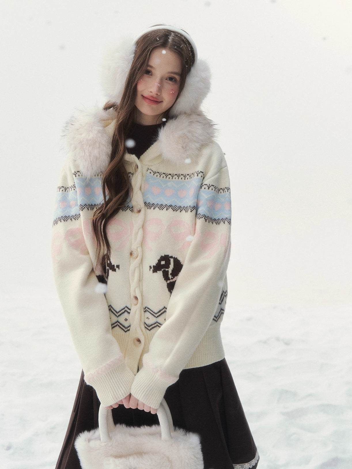 Vintage Dachshund Thermal Knit Sweater