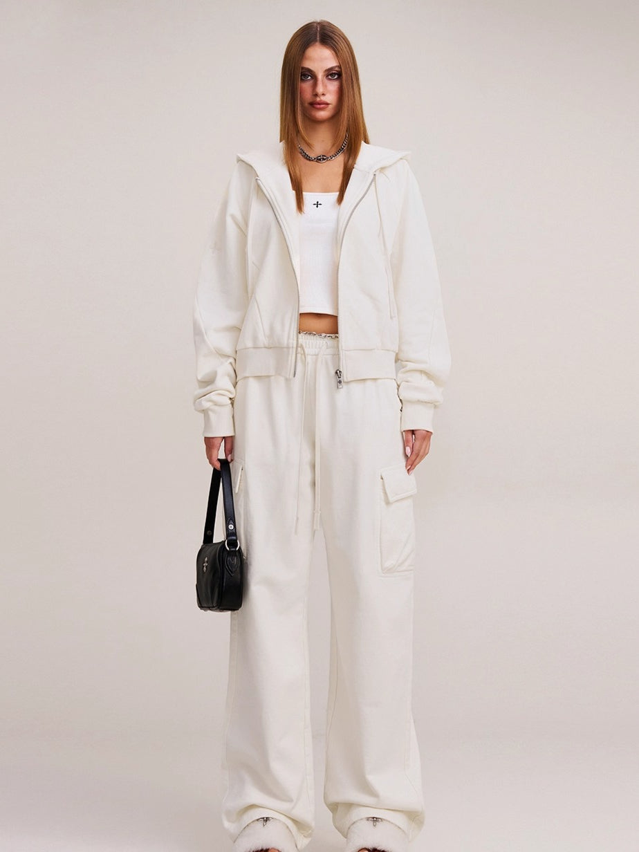 Wild Vintage Zip-up Cropped Hoodie