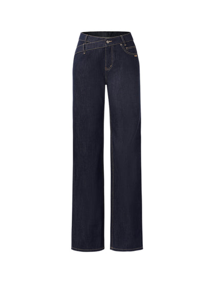 Relaxed-Fit High-Waisted V-Jeans